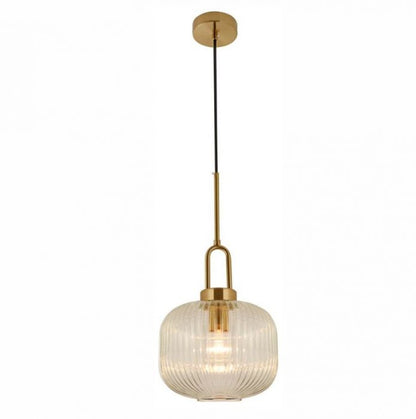 Main Satin Brass Clear Pendant