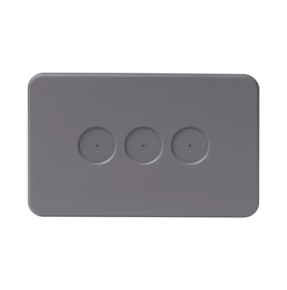 SAL AMBIENCE FACE PLATE 1 GANG SEMI - GLOSS GREY
