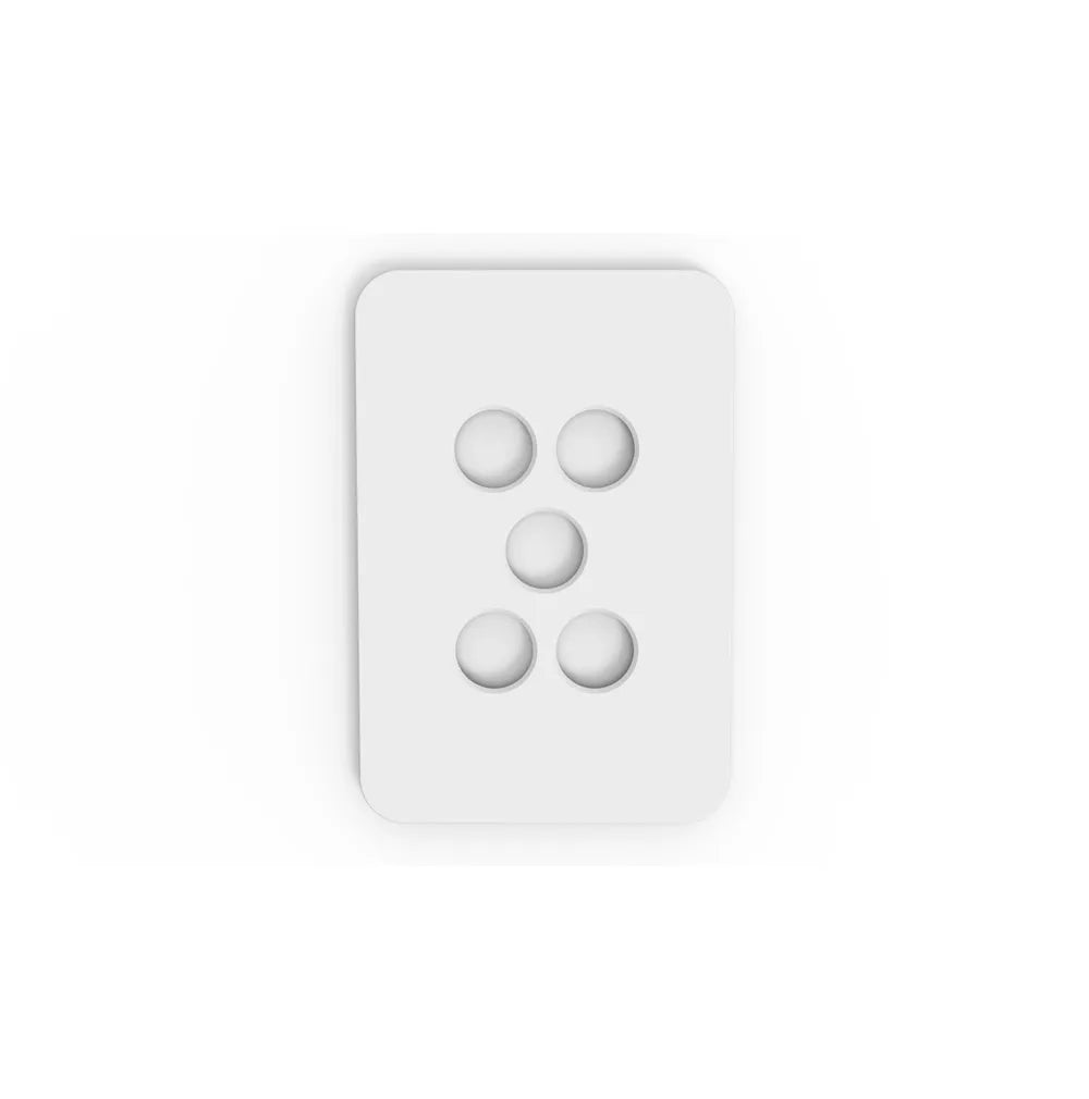 SAL AMBIENCE LARGE FACE PLATE GANG - GLOSS WHITE