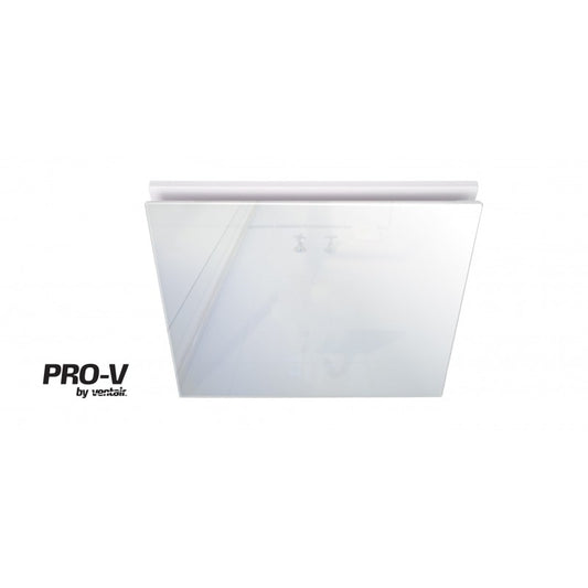 Airbus 150 - Premium Quality Side Ducted Exhaust Fan - Square - White Glass Panel