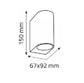 Round Up/Down Wall Pillar Lightst5023/Sil