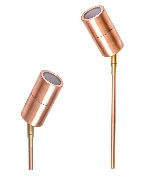 3222 Solid Copper Garden Spike Light Mr16