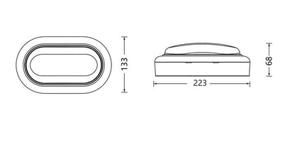 15w LED Oval Bunker Light