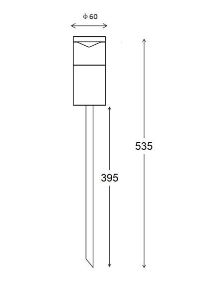 Perspex Glass Garden Spike Light Mr16