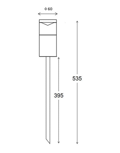 Perspex Glass Garden Spike Light Mr16st5090/Ttm