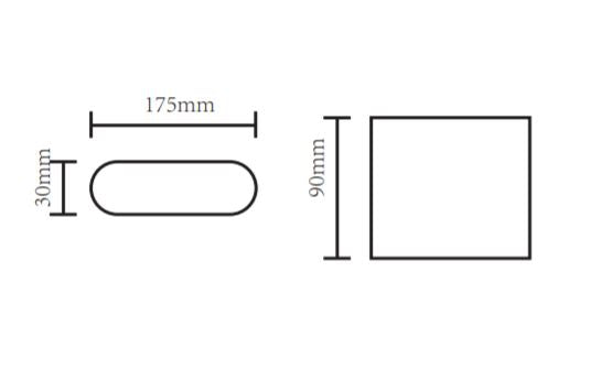 Ultra Slim Wall Light Tricolourst365/Bk/Tc
