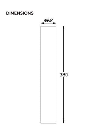 St5163-Bk Bollard Extension for St5161-Bk