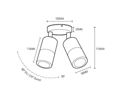 Double Adjustable Spotlight