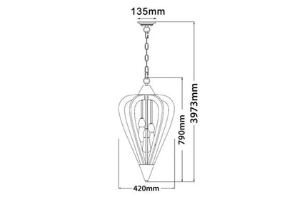 Senorita Medium Wooden Pendant Light