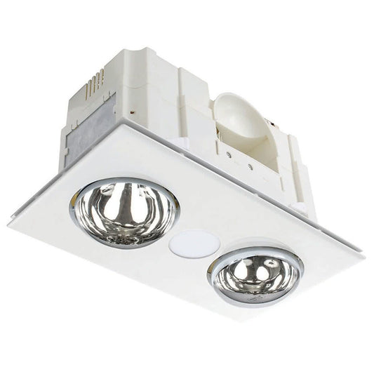 Horizon Duo LED Tri Colour Bathroom 3 In 1 Heater Exhaust Fan Light