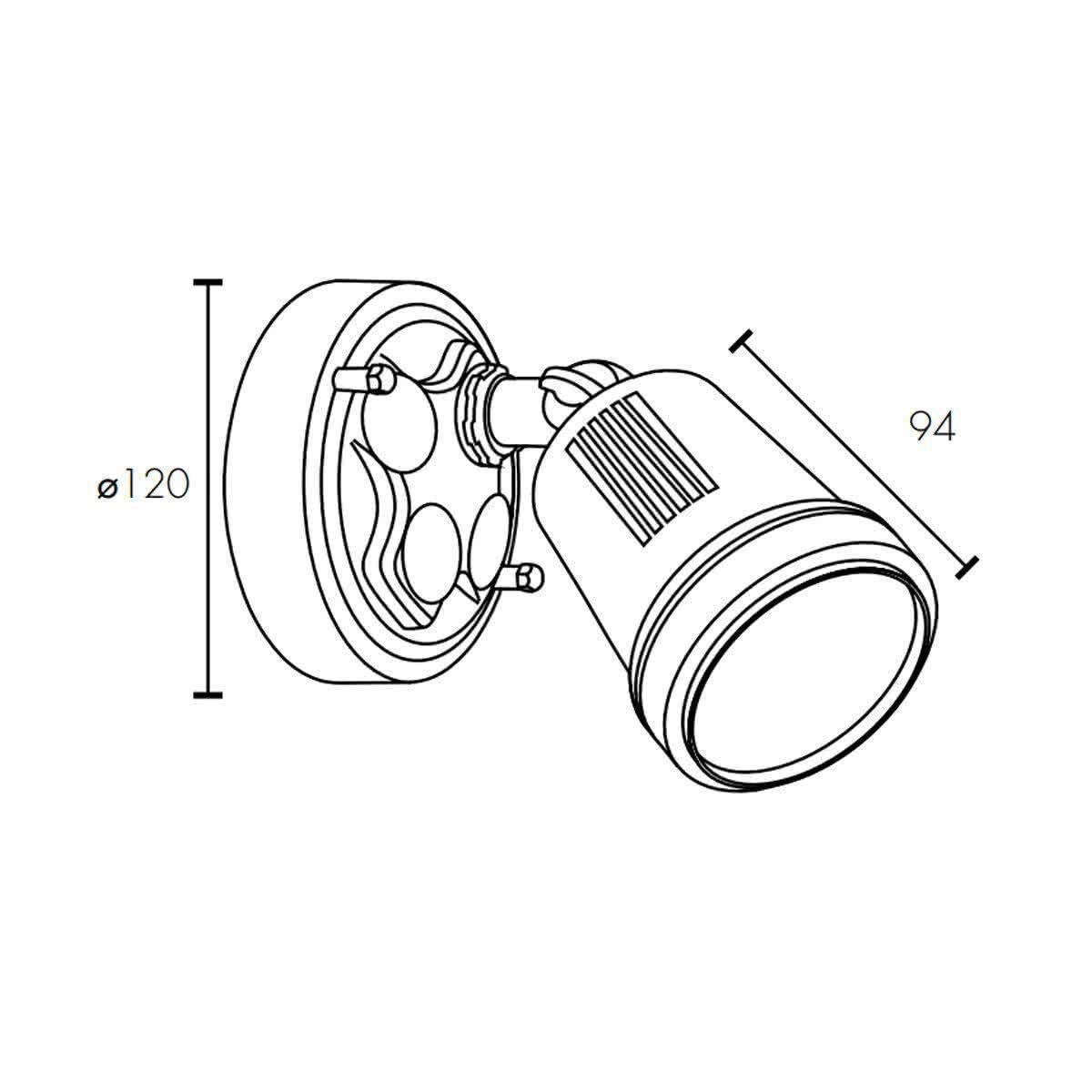 Hunter Trio 11w LED Tri Colour Single Head Outdoor Spotlight