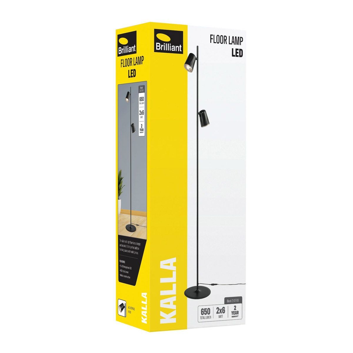 Kalla LED Twin Adjustable Floor Lamp