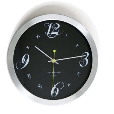Zone 30cm Clock Black Face White Numbers