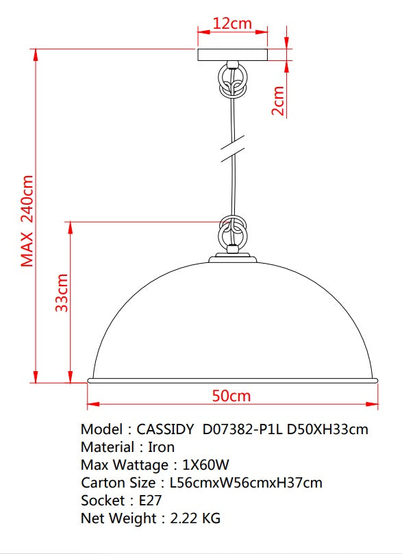 Cassidy Iron Pendant Lights