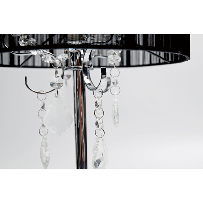 Paris Crystal Table Lamp - Black
