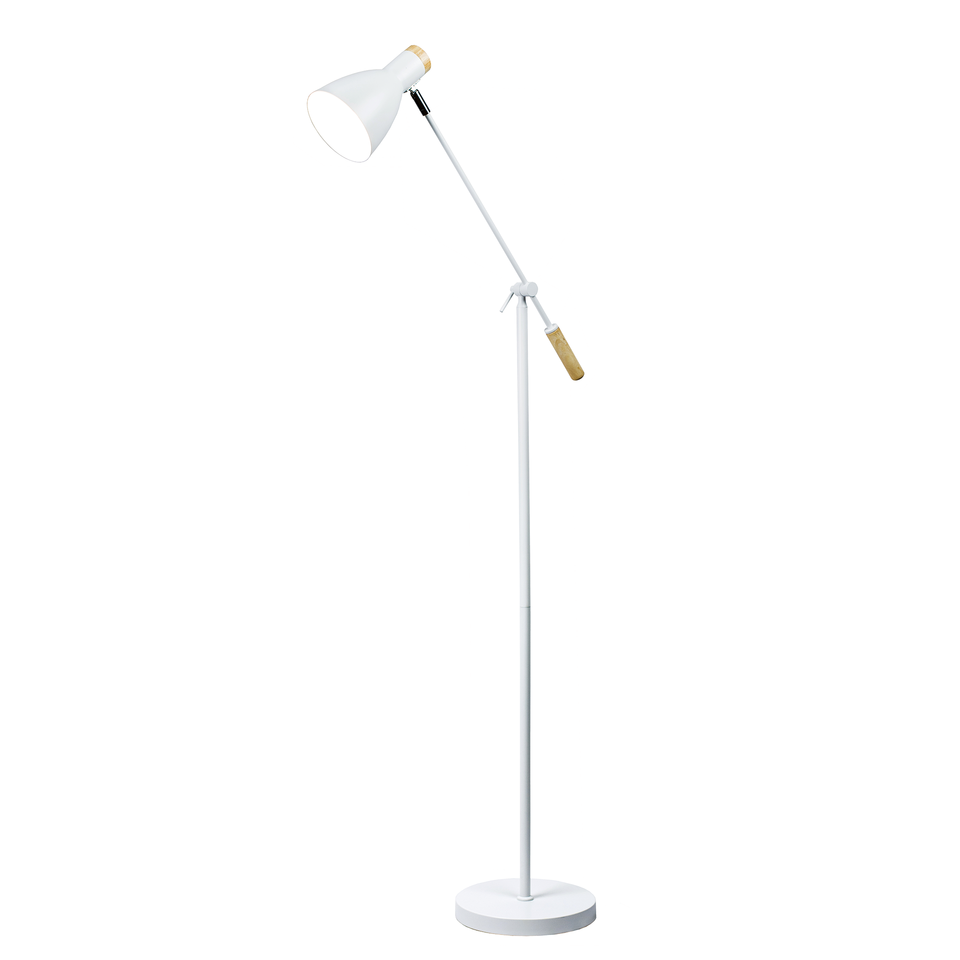 Scandinavian Adjustable Floor Lamp - White