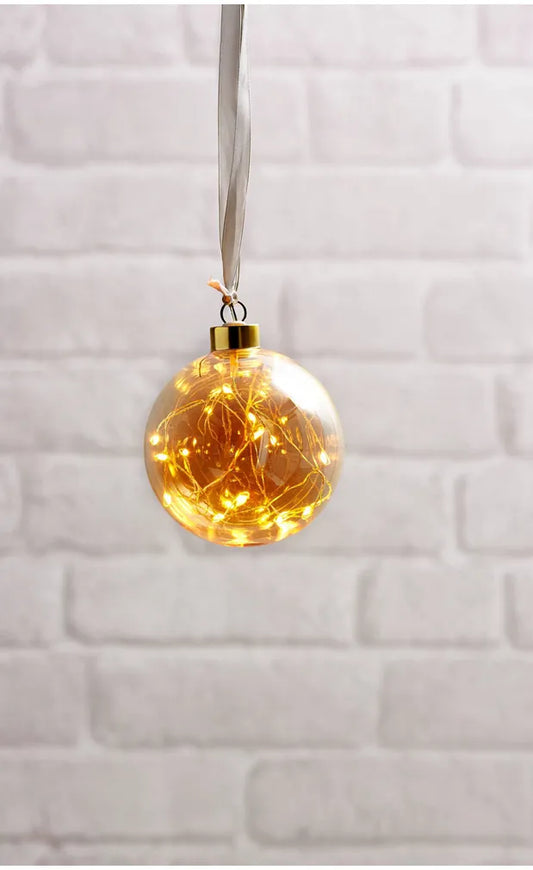 Xmas Glow Hang Ball Dec Amb/Copper