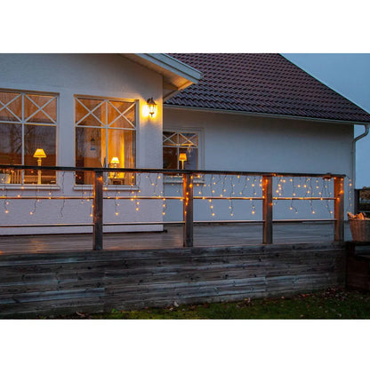 480 LED Icicle Lights - Warm White - 12m x 55cm