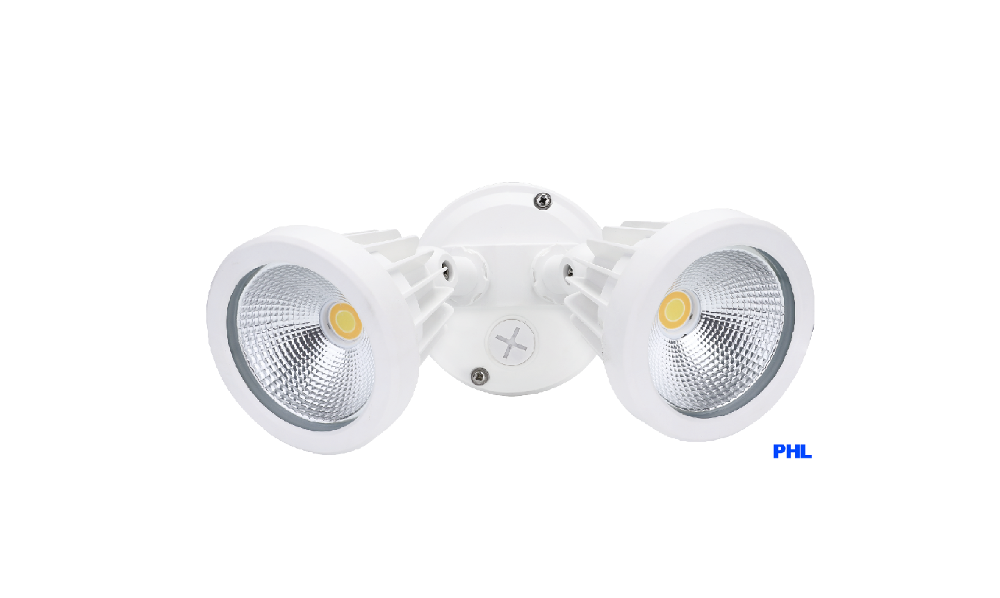 PHL ZIP Twin 30 Watt Poly Carb Tri Colour LED Spot Black/White