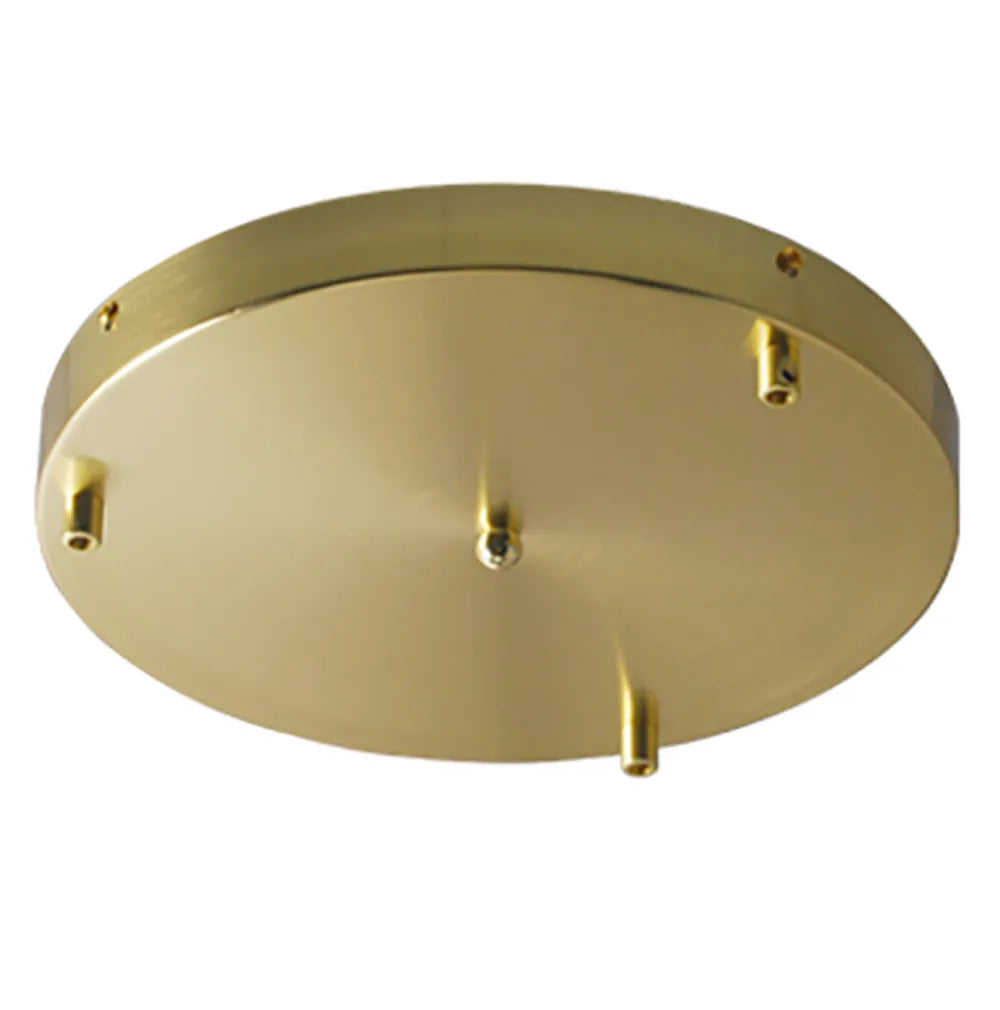 3 Light Round Base - Gold