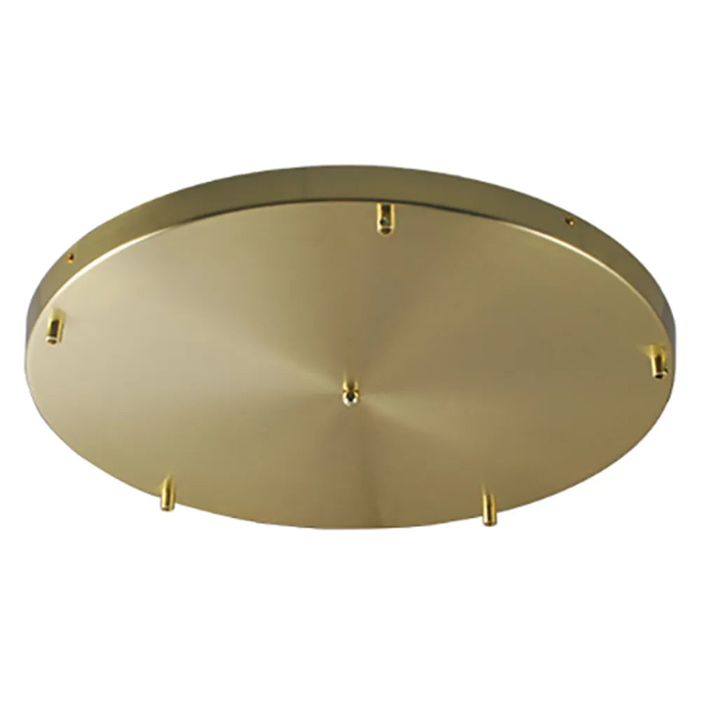 5 Light Round Base - Gold