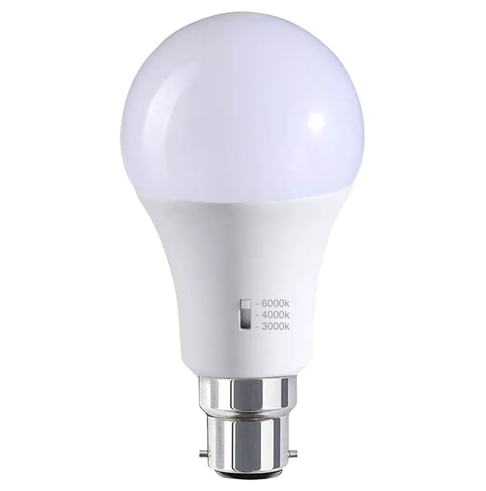 12w A60 Tri-Colour LED Lamp-B22-Dim