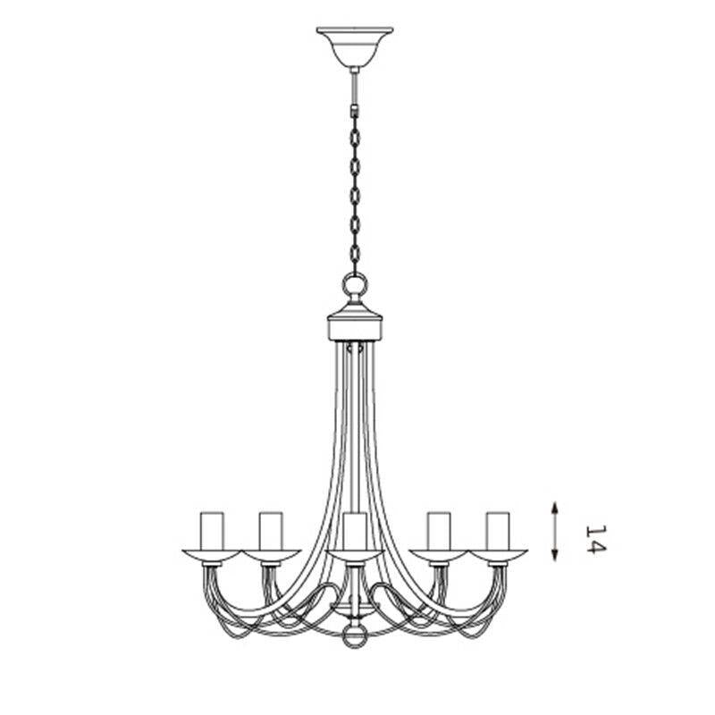 Zanzibar Chandelier Light - Satin Chrome