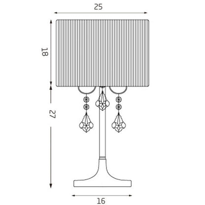 Paris Crystal Table Lamp - White