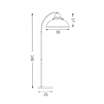 Manor Metal Floor Lamp - Weathered Brass