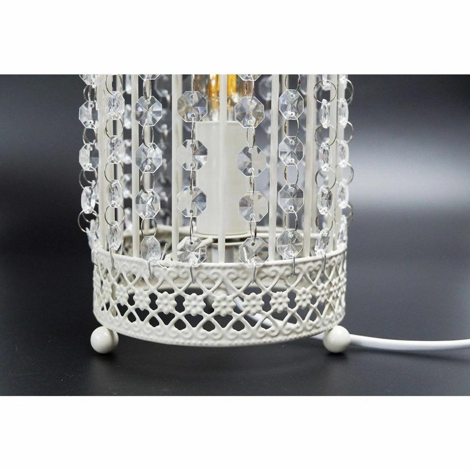 Harmony White Iron Birdcage Table Lamp