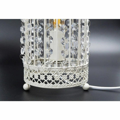 Harmony White Iron Birdcage Table Lamp