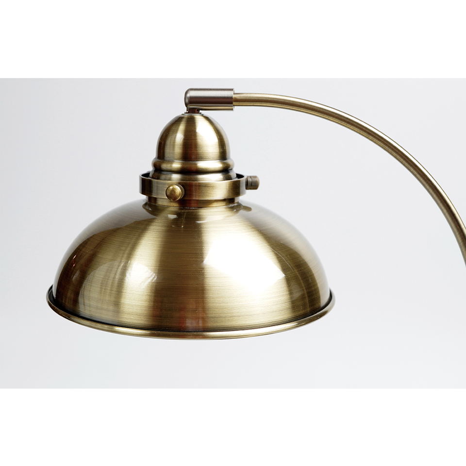 Manor Metal Floor Lamp - Weathered Brass