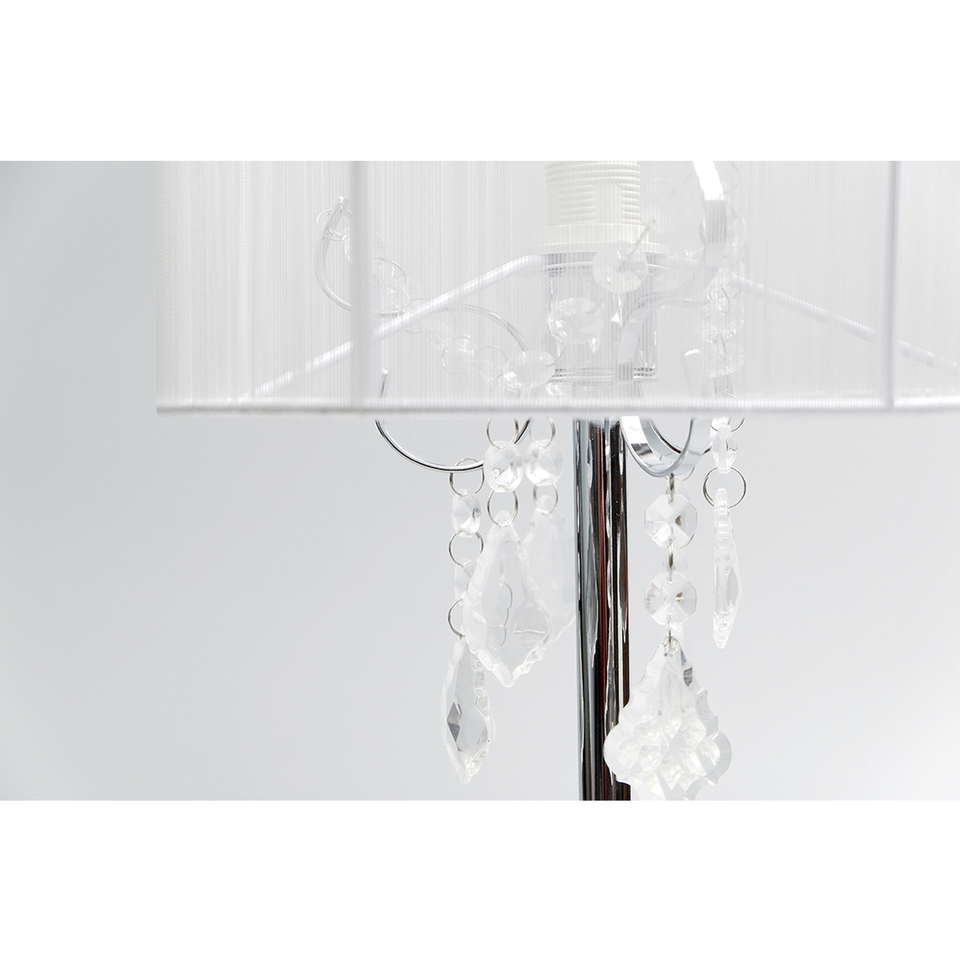 Paris Crystal Table Lamp - White