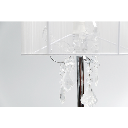 Paris Crystal Table Lamp - White