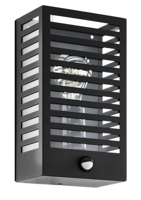 Alamonte 3 Black Exterior Sensor Wall Light