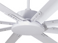 Albatross Mini Eight Blade Dc 165cm White Incl 5 Speed Remote Ceiling Fan