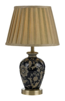 Nature Ceramic Blue and Gold Table Lamp