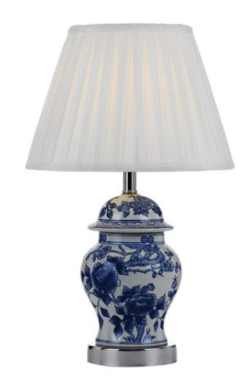 Blue Ceramic Painted Table Lamp