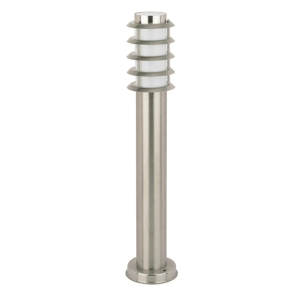 BORDA: E27 Surface Mounted Louvred Stainless Steel Bollard Lights IP44