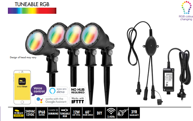 Botanic Smart Wifi Rgb 4 Pack Garden Light Kit