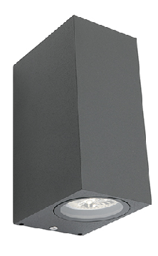 Square Charcoal Up Down Exterior Light