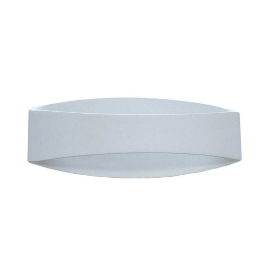 CANNES: LED Interior Matte White Curved Up/Down Wall Light