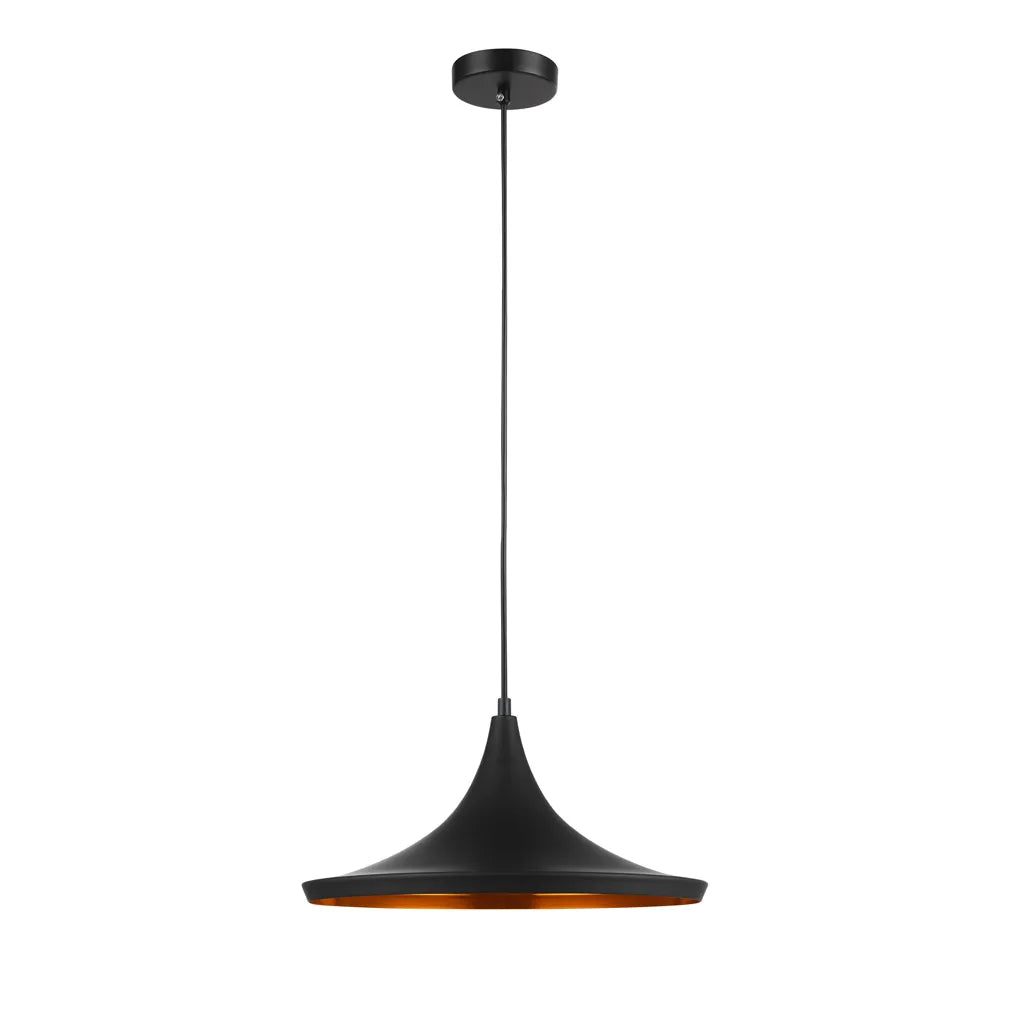 CAVIAR: Black Mexican Hat Shape Pendant Light