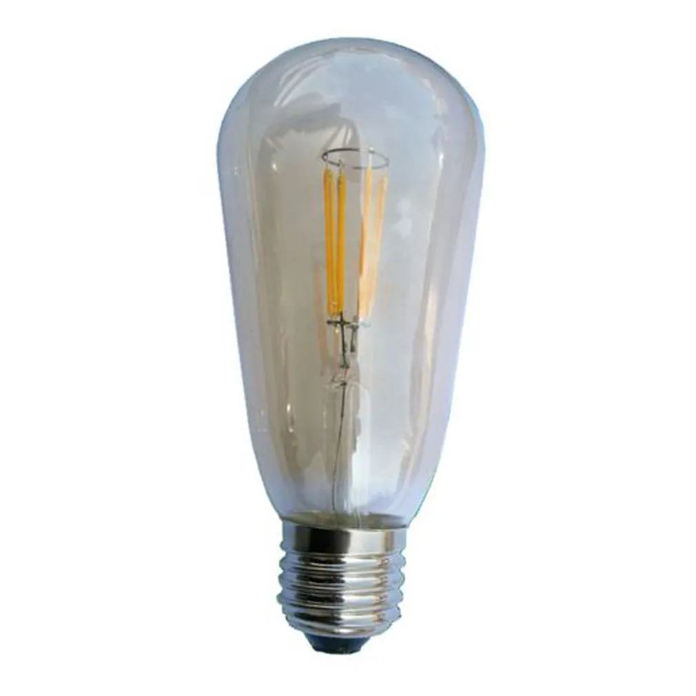 Globe LED Dimm T30 (Od30mm X H128mm) Filament 4w Es 2700k Amber 360d (400lm) Wty 2yr