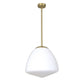 CIOTOLA: Interior Tipped Large Dome Frosted Glass Pendant Lights