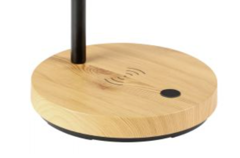 Connor 5w LED Black Timber Wireless Charging Table Lamp