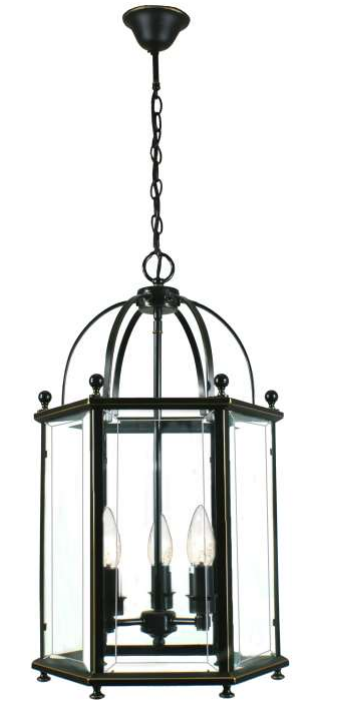Country Three Light Medium Bronze Pendant
