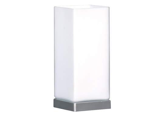 Cube Touch Lamp Brushed Chrome