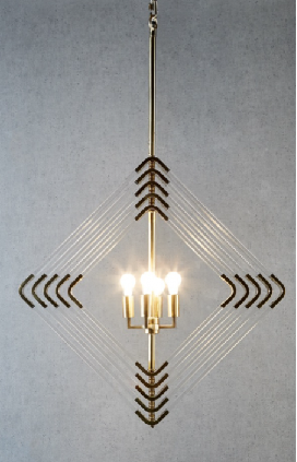 Cullinan Brass and Acrylic Four Light Pendant