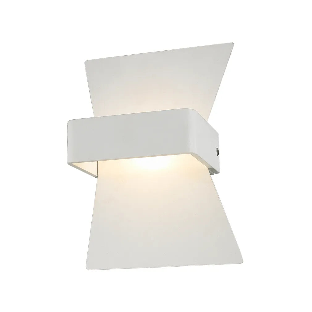 DAVOS: LED Interior Matte White Bow Wall Light